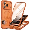 image:imageMiracase for iPhone 18 Pro Max Case with Builtin Screen Protector Full Camera Protector  Magnetic with MagSafe  360 Full Body Military DropProof 18 ProMax Bumper BurgundyOrange