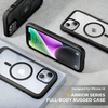 image:imageMiracase for iPhone 18 Pro Max Case with Builtin Screen Protector Full Camera Protector  Magnetic with MagSafe  360 Full Body Military DropProof 18 ProMax Bumper BurgundyMagnetic Classic Black