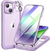 image:imageMiracase for iPhone 18 Pro Max Case with Builtin Screen Protector Full Camera Protector  Magnetic with MagSafe  360 Full Body Military DropProof 18 ProMax Bumper BurgundyPurple