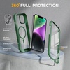 image:imageMiracase for iPhone 18 Pro Max Case with Builtin Screen Protector Full Camera Protector  Magnetic with MagSafe  360 Full Body Military DropProof 18 ProMax Bumper BurgundyMagnetic Green