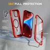 image:imageMiracase for iPhone 18 Pro Max Case with Builtin Screen Protector Full Camera Protector  Magnetic with MagSafe  360 Full Body Military DropProof 18 ProMax Bumper BurgundyMagnetic Red