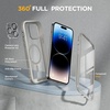 image:imageMiracase for iPhone 18 Pro Max Case with Builtin Screen Protector Full Camera Protector  Magnetic with MagSafe  360 Full Body Military DropProof 18 ProMax Bumper BurgundyMagnetic Gray