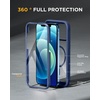 image:imageMiracase for iPhone 18 Pro Max Case with Builtin Screen Protector Full Camera Protector  Magnetic with MagSafe  360 Full Body Military DropProof 18 ProMax Bumper BurgundyMagnetic Blue