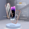 image:imageMiracase for iPhone 18 Pro Max Case with Builtin Screen Protector Full Camera Protector  Magnetic with MagSafe  360 Full Body Military DropProof 18 ProMax Bumper BurgundyMagnetic Clear Pink