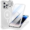 image:imageMiracase for iPhone 18 Pro Max Case with Builtin Screen Protector Full Camera Protector  Magnetic with MagSafe  360 Full Body Military DropProof 18 ProMax Bumper BurgundyMagnetic Matte Clear