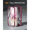 image:imageMiracase for iPhone 18 Pro Max Case with Builtin Screen Protector Full Camera Protector  Magnetic with MagSafe  360 Full Body Military DropProof 18 ProMax Bumper BurgundyWine Red