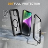 image:imageMiracase for iPhone 18 Pro Max Case with Builtin Screen Protector Full Camera Protector  Magnetic with MagSafe  360 Full Body Military DropProof 18 ProMax Bumper BurgundyMagnetic Classic Black