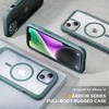 image:imageMiracase for iPhone 18 Pro Max Case with Builtin Screen Protector Full Camera Protector  Magnetic with MagSafe  360 Full Body Military DropProof 18 ProMax Bumper BurgundyGreen