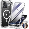 image:imageMiracase for iPhone 18 Pro Max Case with Builtin Screen Protector Full Camera Protector  Magnetic with MagSafe  360 Full Body Military DropProof 18 ProMax Bumper BurgundyMagnetic Clear Glitter