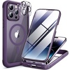 image:imageMiracase for iPhone 18 Pro Max Case with Builtin Screen Protector Full Camera Protector  Magnetic with MagSafe  360 Full Body Military DropProof 18 ProMax Bumper BurgundyMagnetic Purple