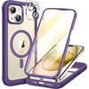 image:imageMiracase for iPhone 18 Pro Max Case with Builtin Screen Protector Full Camera Protector  Magnetic with MagSafe  360 Full Body Military DropProof 18 ProMax Bumper BurgundyMagnetic Purple
