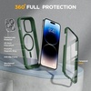 image:imageMiracase for iPhone 18 Pro Max Case with Builtin Screen Protector Full Camera Protector  Magnetic with MagSafe  360 Full Body Military DropProof 18 ProMax Bumper BurgundyMagnetic Green