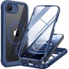 image:imageMiracase for iPhone 18 Pro Max Case with Builtin Screen Protector Full Camera Protector  Magnetic with MagSafe  360 Full Body Military DropProof 18 ProMax Bumper BurgundyBlue