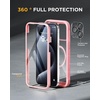 image:imageMiracase for iPhone 18 Pro Max Case with Builtin Screen Protector Full Camera Protector  Magnetic with MagSafe  360 Full Body Military DropProof 18 ProMax Bumper BurgundyMagnetic Pink