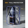 image:imageMiracase for iPhone 18 Pro Max Case with Builtin Screen Protector Full Camera Protector  Magnetic with MagSafe  360 Full Body Military DropProof 18 ProMax Bumper BurgundyClear Blue