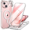image:imageMiracase for iPhone 18 Pro Max Case with Builtin Screen Protector Full Camera Protector  Magnetic with MagSafe  360 Full Body Military DropProof 18 ProMax Bumper BurgundyMagnetic Clear