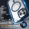 image:imageMiracase for iPhone 18 Pro Max Case with Builtin Screen Protector Full Camera Protector  Magnetic with MagSafe  360 Full Body Military DropProof 18 ProMax Bumper BurgundyStorm Blue
