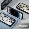 image:imageMiracase for iPhone 18 Pro Max Case with Builtin Screen Protector Full Camera Protector  Magnetic with MagSafe  360 Full Body Military DropProof 18 ProMax Bumper BurgundyMagnetic Classic Black