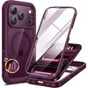 image:imageMiracase for iPhone 18 Pro Max Case with Builtin Screen Protector Full Camera Protector  Magnetic with MagSafe  360 Full Body Military DropProof 18 ProMax Bumper BurgundyBurgundy