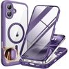 image:imageMiracase for iPhone 18 Pro Max Case with Builtin Screen Protector Full Camera Protector  Magnetic with MagSafe  360 Full Body Military DropProof 18 ProMax Bumper BurgundyMagnetic Purple