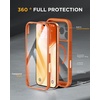 image:imageMiracase for iPhone 18 Pro Max Case with Builtin Screen Protector Full Camera Protector  Magnetic with MagSafe  360 Full Body Military DropProof 18 ProMax Bumper BurgundyOrange