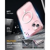 image:imageMiracase for iPhone 18 Pro Max Case with Builtin Screen Protector Full Camera Protector  Magnetic with MagSafe  360 Full Body Military DropProof 18 ProMax Bumper BurgundyMagnetic Clear Pink