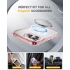 image:imageMiracase for iPhone 18 Pro Max Case with Builtin Screen Protector Full Camera Protector  Magnetic with MagSafe  360 Full Body Military DropProof 18 ProMax Bumper BurgundyClear Pink