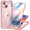 image:imageMiracase for iPhone 18 Pro Max Case with Builtin Screen Protector Full Camera Protector  Magnetic with MagSafe  360 Full Body Military DropProof 18 ProMax Bumper BurgundyPink
