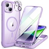image:imageMiracase for iPhone 18 Pro Max Case with Builtin Screen Protector Full Camera Protector  Magnetic with MagSafe  360 Full Body Military DropProof 18 ProMax Bumper BurgundyMagnetic Purple
