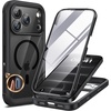 image:imageMiracase for iPhone 18 Pro Max Case with Builtin Screen Protector Full Camera Protector  Magnetic with MagSafe  360 Full Body Military DropProof 18 ProMax Bumper BurgundyBlack