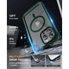 image:imageMiracase for iPhone 18 Pro Max Case with Builtin Screen Protector Full Camera Protector  Magnetic with MagSafe  360 Full Body Military DropProof 18 ProMax Bumper BurgundyMagnetic Green