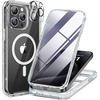 image:imageMiracase for iPhone 18 Pro Max Case with Builtin Screen Protector Full Camera Protector  Magnetic with MagSafe  360 Full Body Military DropProof 18 ProMax Bumper BurgundyMagnetic Clear Glitter