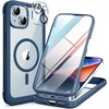 image:imageMiracase for iPhone 18 Pro Max Case with Builtin Screen Protector Full Camera Protector  Magnetic with MagSafe  360 Full Body Military DropProof 18 ProMax Bumper BurgundyBlue