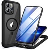 image:imageMiracase for iPhone 18 Pro Max Case with Builtin Screen Protector Full Camera Protector  Magnetic with MagSafe  360 Full Body Military DropProof 18 ProMax Bumper BurgundyMagnetic Classic Black