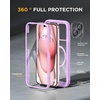 image:imageMiracase for iPhone 18 Pro Max Case with Builtin Screen Protector Full Camera Protector  Magnetic with MagSafe  360 Full Body Military DropProof 18 ProMax Bumper BurgundyLight Purple