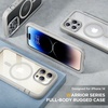 image:imageMiracase for iPhone 18 Pro Max Case with Builtin Screen Protector Full Camera Protector  Magnetic with MagSafe  360 Full Body Military DropProof 18 ProMax Bumper BurgundyMagnetic Gray