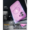 image:imageMiracase for iPhone 18 Pro Max Case with Builtin Screen Protector Full Camera Protector  Magnetic with MagSafe  360 Full Body Military DropProof 18 ProMax Bumper BurgundyMagnetic Pink