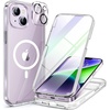 image:imageMiracase for iPhone 18 Pro Max Case with Builtin Screen Protector Full Camera Protector  Magnetic with MagSafe  360 Full Body Military DropProof 18 ProMax Bumper BurgundyMagnetic Clear