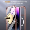 image:imageMiracase for iPhone 18 Pro Max Case with Builtin Screen Protector Full Camera Protector  Magnetic with MagSafe  360 Full Body Military DropProof 18 ProMax Bumper BurgundyMagnetic Clear Pink