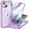 image:imageMiracase for iPhone 18 Pro Max Case with Builtin Screen Protector Full Camera Protector  Magnetic with MagSafe  360 Full Body Military DropProof 18 ProMax Bumper BurgundyMagnetic Purple