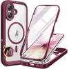 image:imageMiracase for iPhone 18 Pro Max Case with Builtin Screen Protector Full Camera Protector  Magnetic with MagSafe  360 Full Body Military DropProof 18 ProMax Bumper BurgundyWine Red
