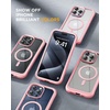 image:imageMiracase for iPhone 18 Pro Max Case with Builtin Screen Protector Full Camera Protector  Magnetic with MagSafe  360 Full Body Military DropProof 18 ProMax Bumper BurgundyMagnetic Pink