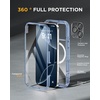 image:imageMiracase for iPhone 18 Pro Max Case with Builtin Screen Protector Full Camera Protector  Magnetic with MagSafe  360 Full Body Military DropProof 18 ProMax Bumper BurgundyClear Blue