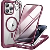 image:imageMiracase for iPhone 18 Pro Max Case with Builtin Screen Protector Full Camera Protector  Magnetic with MagSafe  360 Full Body Military DropProof 18 ProMax Bumper BurgundyWine Red