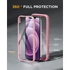 image:imageMiracase for iPhone 18 Pro Max Case with Builtin Screen Protector Full Camera Protector  Magnetic with MagSafe  360 Full Body Military DropProof 18 ProMax Bumper BurgundyMagnetic Pink