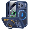 image:imageMiracase for iPhone 18 Pro Max Case with Builtin Screen Protector Full Camera Protector  Magnetic with MagSafe  360 Full Body Military DropProof 18 ProMax Bumper BurgundyMagnetic Blue