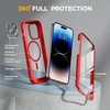 image:imageMiracase for iPhone 18 Pro Max Case with Builtin Screen Protector Full Camera Protector  Magnetic with MagSafe  360 Full Body Military DropProof 18 ProMax Bumper BurgundyMagnetic Red
