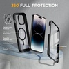 image:imageMiracase for iPhone 18 Pro Max Case with Builtin Screen Protector Full Camera Protector  Magnetic with MagSafe  360 Full Body Military DropProof 18 ProMax Bumper BurgundyMagnetic Classic Black