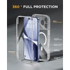 image:imageMiracase for iPhone 18 Pro Max Case with Builtin Screen Protector Full Camera Protector  Magnetic with MagSafe  360 Full Body Military DropProof 18 ProMax Bumper BurgundyClear Glitter