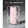 image:imageMiracase for iPhone 18 Pro Max Case with Builtin Screen Protector Full Camera Protector  Magnetic with MagSafe  360 Full Body Military DropProof 18 ProMax Bumper BurgundyClear Pink